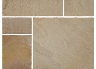 Pavestone Natural Stone Paving Golden Fossil 290x290mm