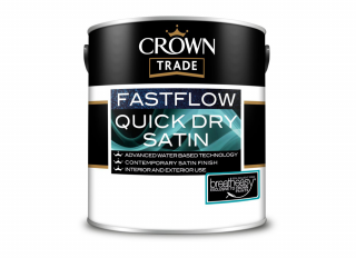 Crown Trade Fastflow Quick Dry Satin White 1L