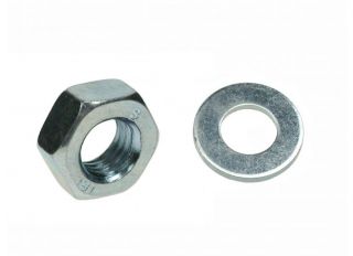 Hex Nut & Washer BZP M12 (Pack 8)