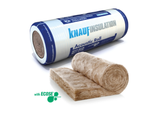 Knauf Earthwool Acoustic Roll 11.10mx1200mm (2x600mm) 25mm (26.64m2)